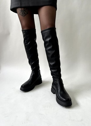 Astra black stretchy boots2 photo