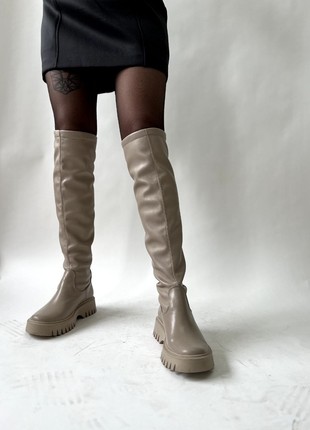 Boots Astra beige stretchy3 photo