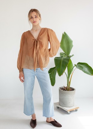 Double-sided beige blouse2 photo
