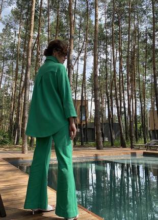Green cotton suit4 photo