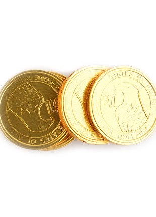 Coins made of chocolate glaze "Dollar" (1.5 kg)2 photo