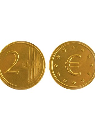 Coins made of chocolate glaze "Euro" (1.5 kg)2 photo