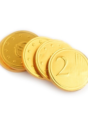 Coins made of chocolate glaze "Euro" (1.5 kg)