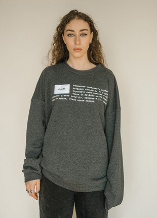 Oversized sweatshirt "Rage" with a set of seven emotions on velcro