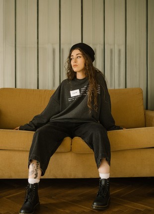 Oversized sweatshirt "Rage" with a set of seven emotions on velcro3 photo