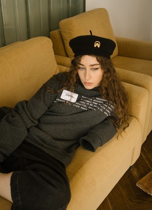 Oversized sweatshirt "Rage" with a set of seven emotions on velcro5 photo