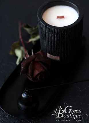 Natural Soy Candle DARK ROSE & LABDANUM(size L+)