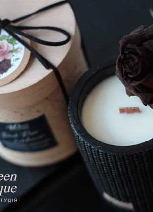 Natural Soy Candle DARK ROSE & LABDANUM(size L+)10 photo