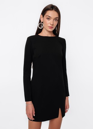 MINI DRESS WITH OPEN BACK WITH BELT BLACK5 photo