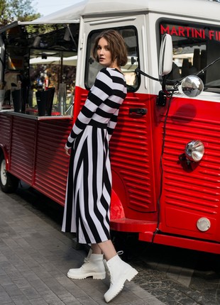 Black and white striped dress2 photo