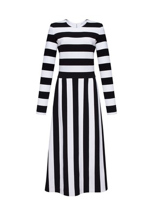 Black and white striped dress3 photo