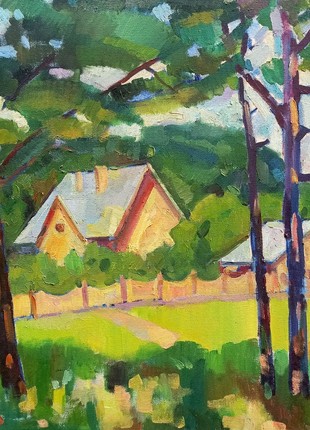 Oil painting Country houses Peter Tovpev nDobr215
