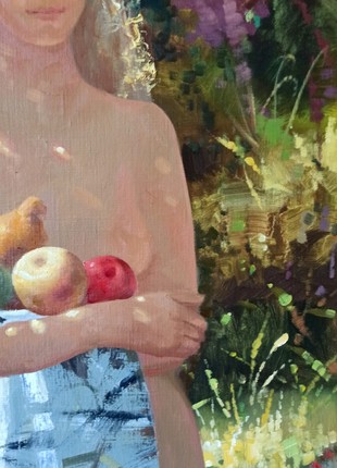 Abstract oil painting Apple saved Anatoly Borisovich Tarabanov nTar1279 photo