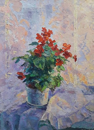 Oil painting Begonia Serdyuk Boris Petrovich nSerb205
