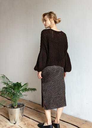 Leopard skirt with slits6 photo