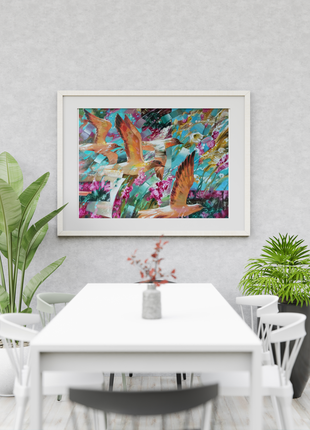 Abstract oil painting Birds Anatoly Borisovich Tarabanov nTar1373 photo