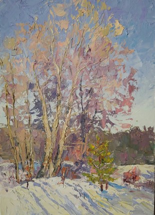 Oil painting Winter landscape Serdyuk Boris Petrovich nSerb231