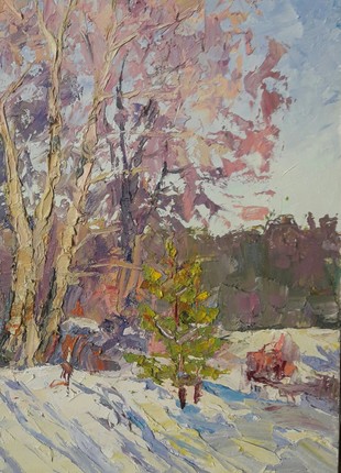 Oil painting Winter landscape Serdyuk Boris Petrovich nSerb2313 photo