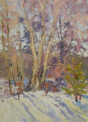 Oil painting Winter landscape Serdyuk Boris Petrovich nSerb2314 photo