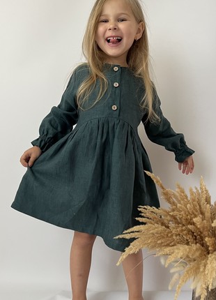 Linen dress for girls6 photo