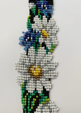 Beaded bracelets, Flower bracelet，Daisies , Ukrainian traditional jewelry8 photo