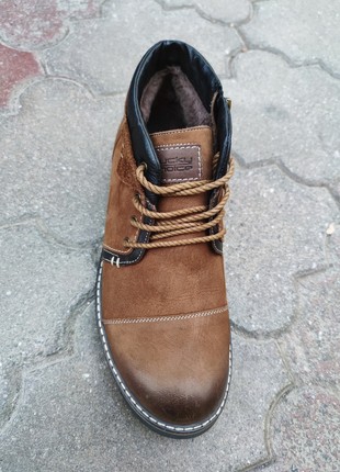 Light men's boots made of natural leather (nubuck), size 41. LC 274 photo