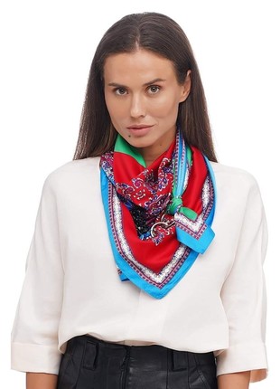 Silk scarf My Scarf "Ukraine .Four seasons,, Decorate with natura jstone2 photo