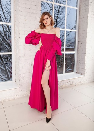 Fashionable raspberry dress