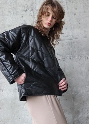 Jacket "Aura" black eco-leather2 photo