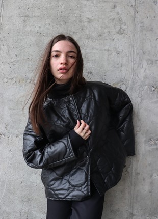 Jacket "Aura" black eco-leather