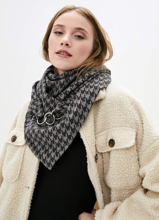 Stylish scarf double-sided scarf with original clasp, unisex3 photo
