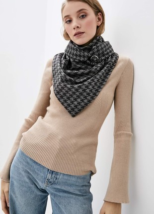 Stylish scarf double-sided scarf with original clasp, unisex7 photo
