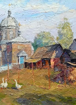 Oil painting Churchyard Serdyuk Boris Petrovich nSerb274