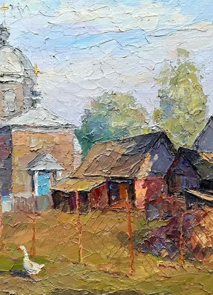 Oil painting Churchyard Serdyuk Boris Petrovich nSerb2743 photo