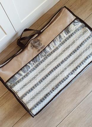 Woven wool throw blanket striped white gray, Coverlet, Handmade8 photo