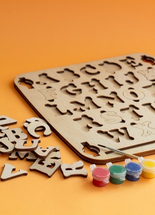 Wooden Alphabet Puzzle for Painting Shape Puzzle1 photo