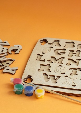 Wooden Alphabet Puzzle for Painting Shape Puzzle10 photo