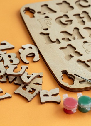 Wooden Alphabet Puzzle for Painting Shape Puzzle5 photo