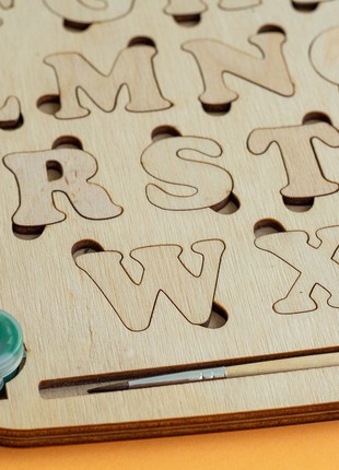 Wooden Alphabet Puzzle for Painting Shape Puzzle9 photo