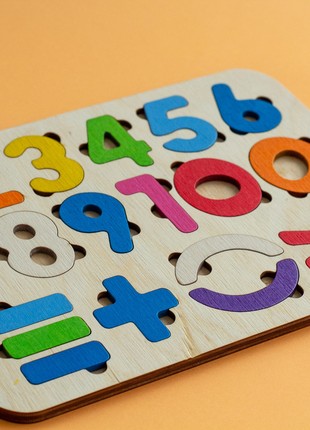 Wooden Numbers Puzzle Montessori3 photo