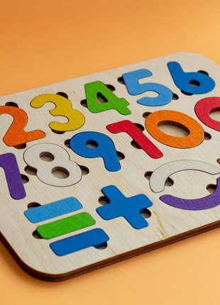 Wooden Numbers Puzzle Montessori4 photo