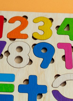 Wooden Numbers Puzzle Montessori10 photo