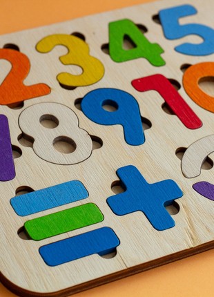 Wooden Numbers Puzzle Montessori8 photo