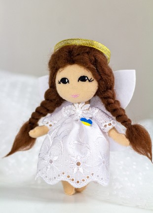 Angel "Pray for Ukraine" ornament2 photo