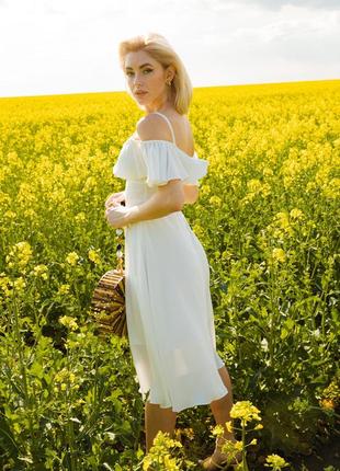 Chiffon white summer dress gepur1 photo