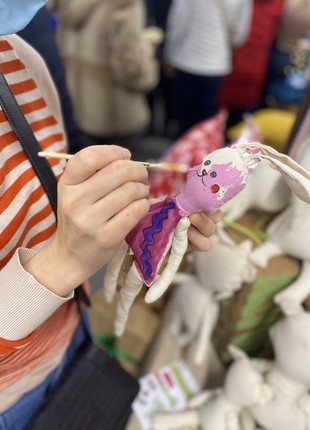 Handmade bunny, Rabbit doll, DIY gift for Kids, Children's Drawing Gift, Kids Drawing10 photo