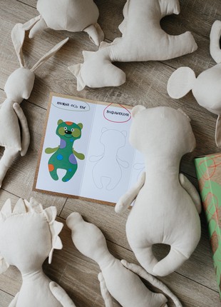 Teddy bear toy, Art Kit, DIY Teddy bear toy Craft Kit, Make your own Teddy bear, Kids Paint DIY, Kids Craft Kit9 photo