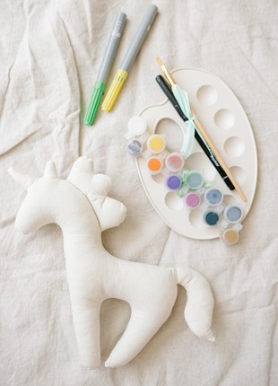 Unicorn, Coloring Unicorn Kit, soft toy for coloring, Make your own Unicorn, Stuffed Unicorn, Make it yourself unicorn kit3 photo