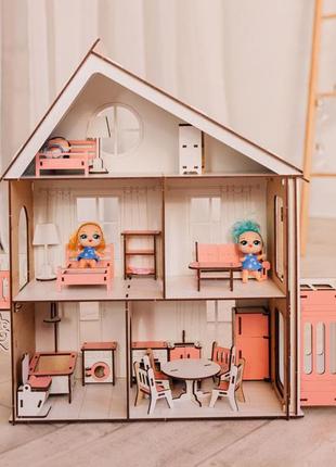Dollhouse for LOL with Elevator and Furniture Toy Dollhouse DIY Doll Furniture Montessori Dollhouse6 photo