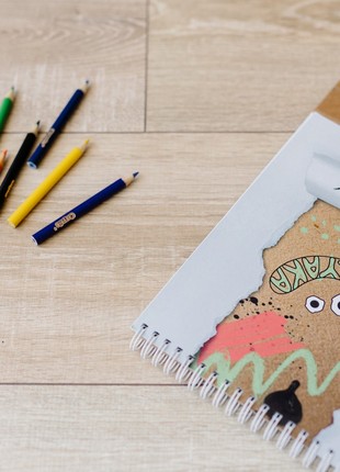 Art book - Drawing notebook spiral note book with ornament, decor for shelf2 photo